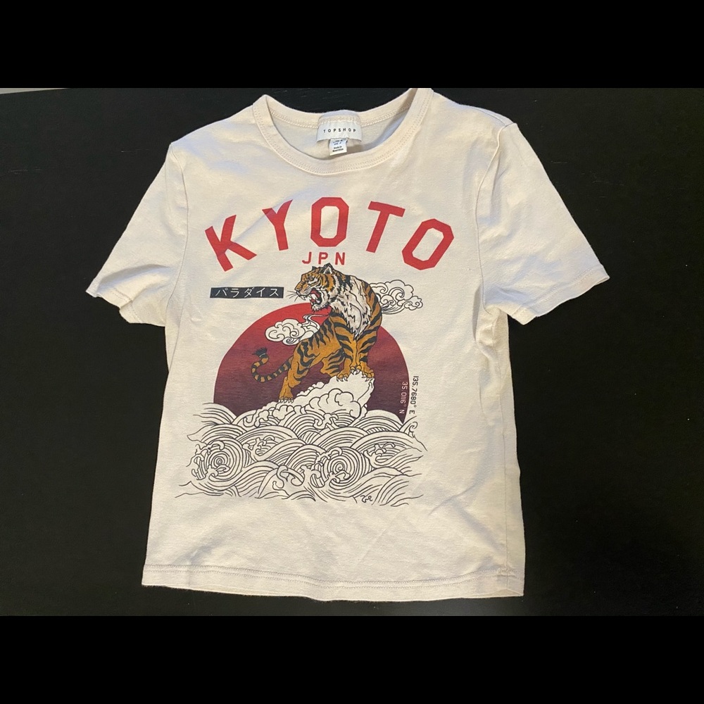 Topshop vintage style Japanese print graphic tee